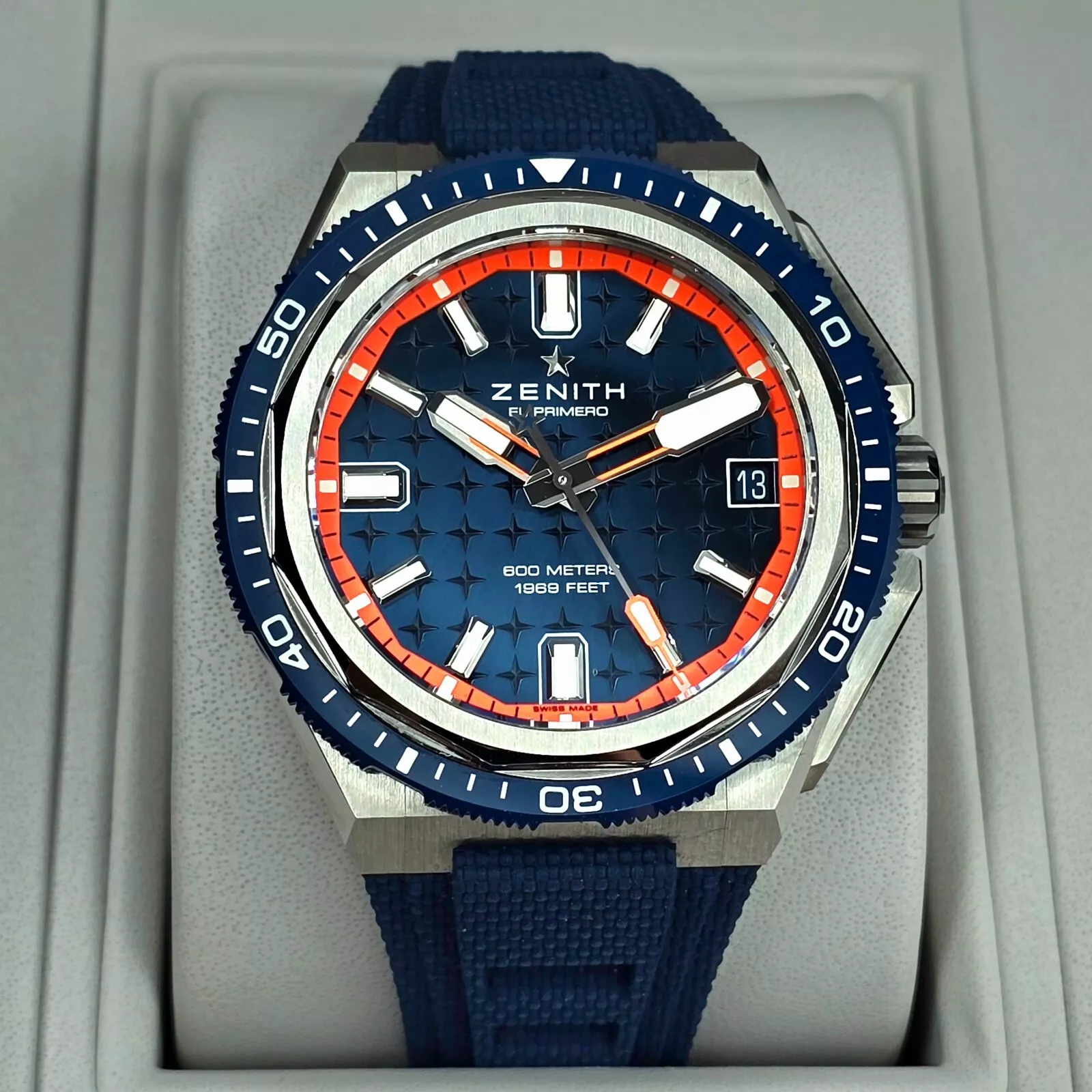 Zenith Defy Extreme Diver El Primero, Titanium with 3 straps, blue