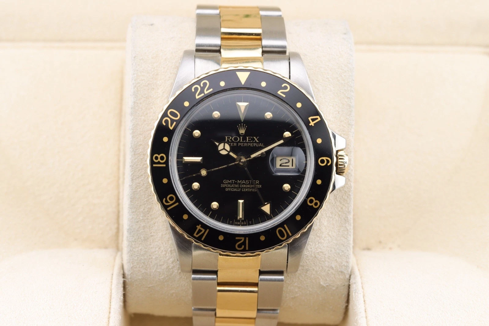 1983 Rolex GMT-Master 16753 Black Nipple Dial TT Oyster 40mm